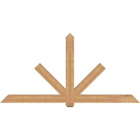 Ekena Millwork Kennewick Timber Gable Bracket, Western Red Cedar, 96"W x 48"H x 3 1/2"D x 5 1/2"F, 12/12 Pitch GBW096X48X0406KEN00SWR